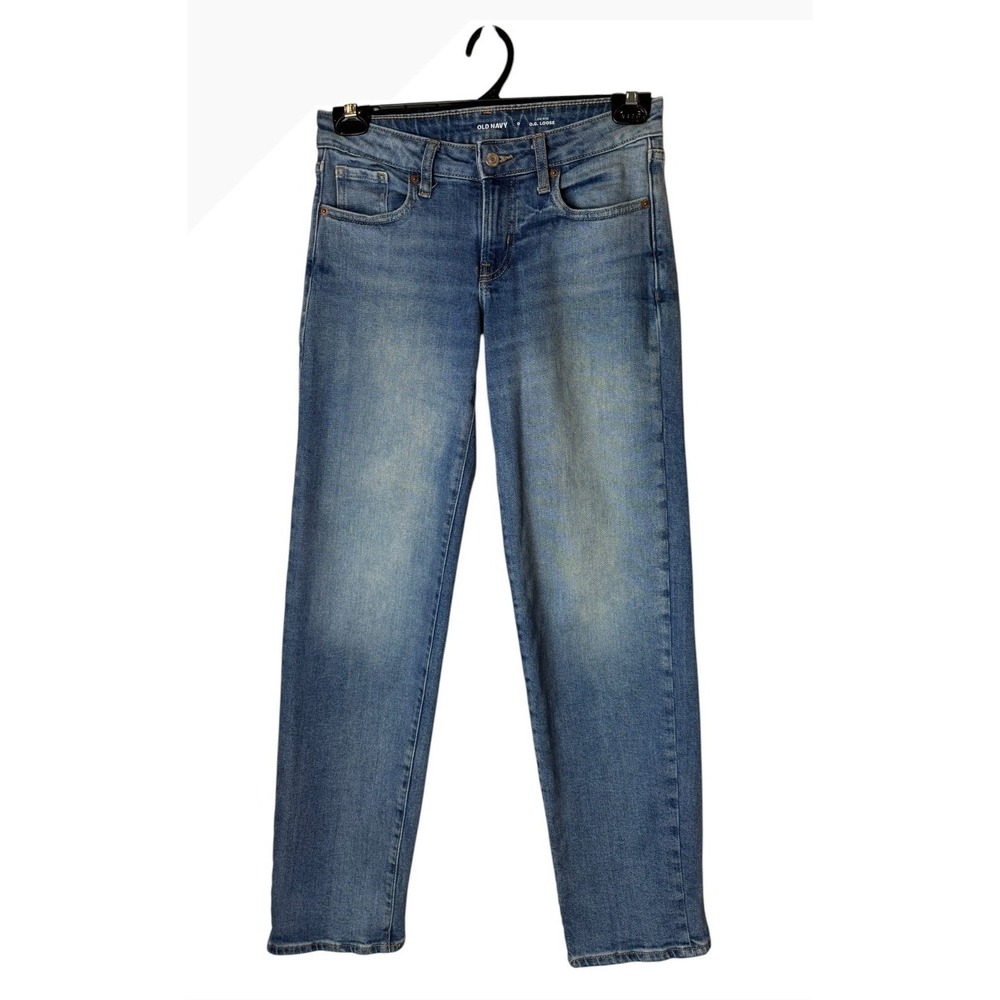 Old Navy OG Loose Jeans Women 0 Blue Low Rise Straight Leg‎ Denim Y2K Streetwear